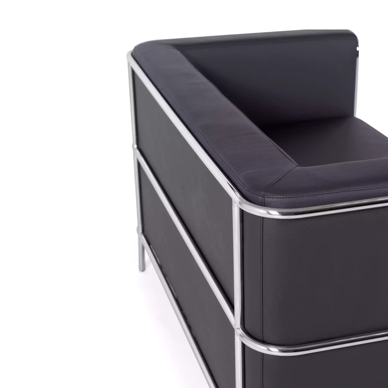 Canapé 2 places Torino en éco-cuir et acier chromé 🛋️ - Meubles Concept