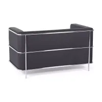 Dvoumístná pohovka Torino z ekokůže a chromované oceli 🛋️ - Mobelarium