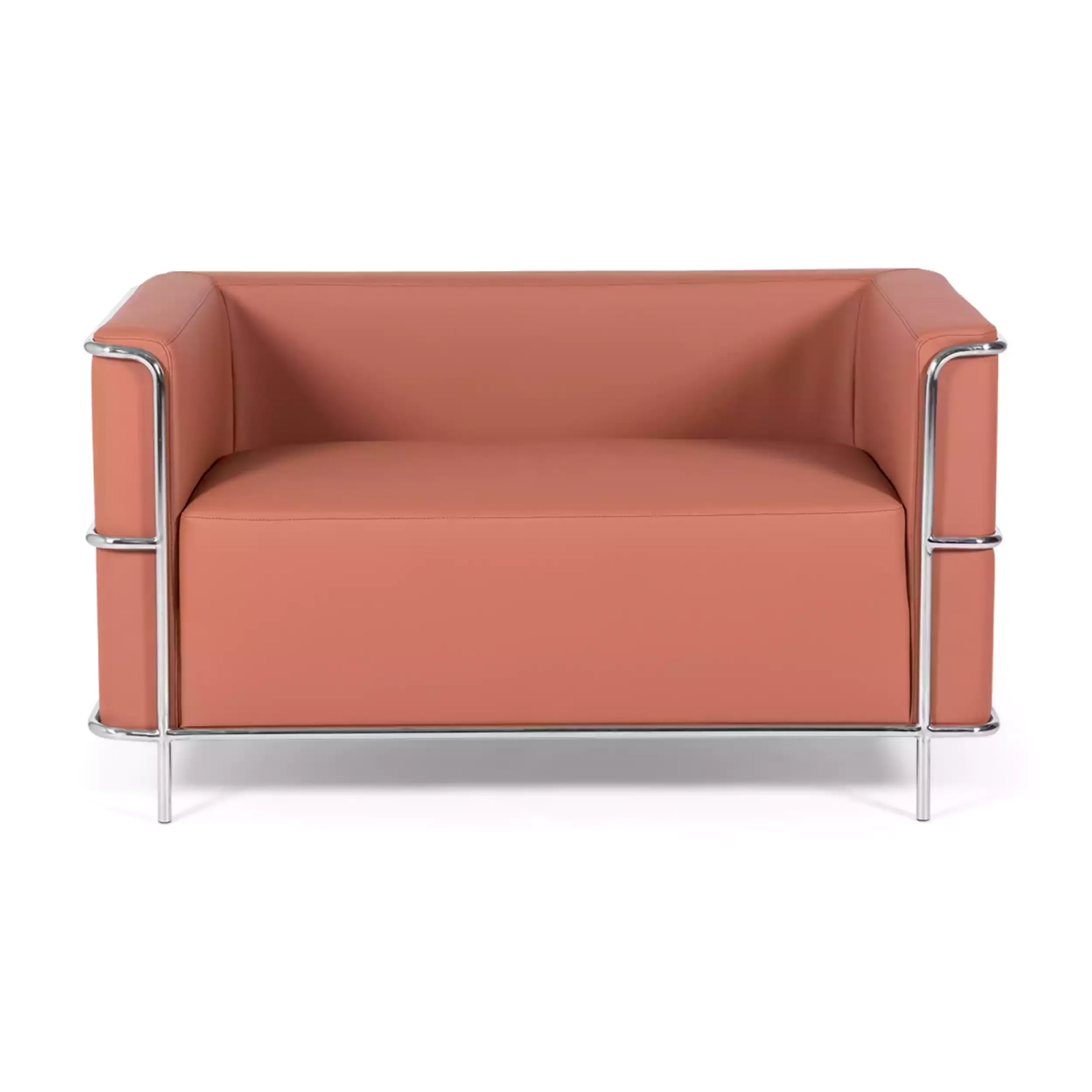 Canapé 2 places Torino en éco-cuir et acier chromé 🛋️ - Meubles Concept