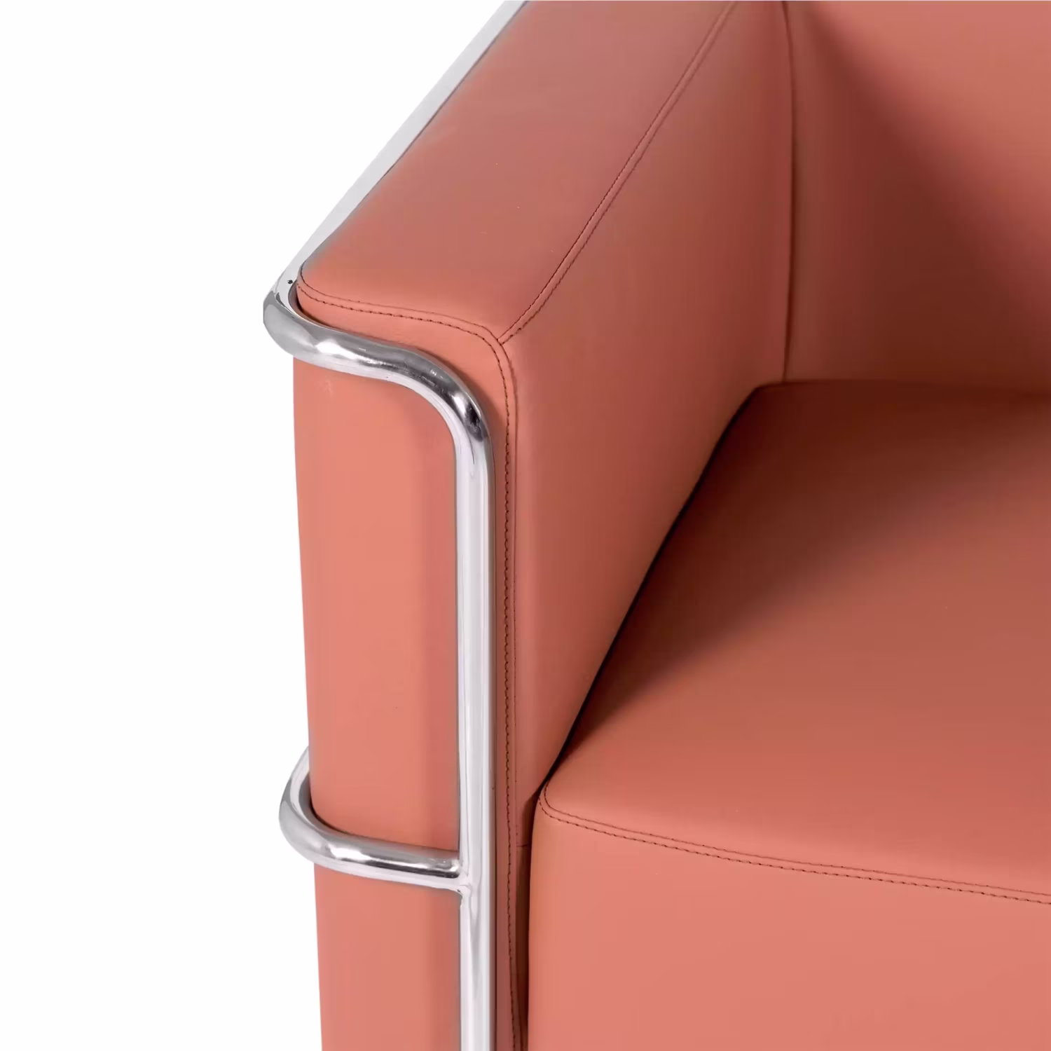 2-Sitzer-Sofa Torino aus Ökoleder und verchromtem Stahl 🛋️ - Mobelarium