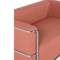 Divano Torino a 2 posti in ecopelle e acciaio cromato 🛋️ - Mobilie Design