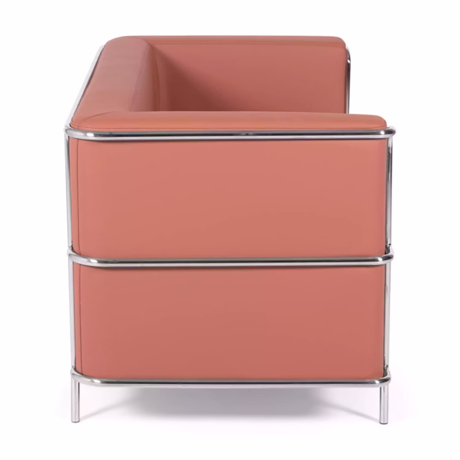 2-Sitzer-Sofa Torino aus Ökoleder und verchromtem Stahl 🛋️ - Mobelarium