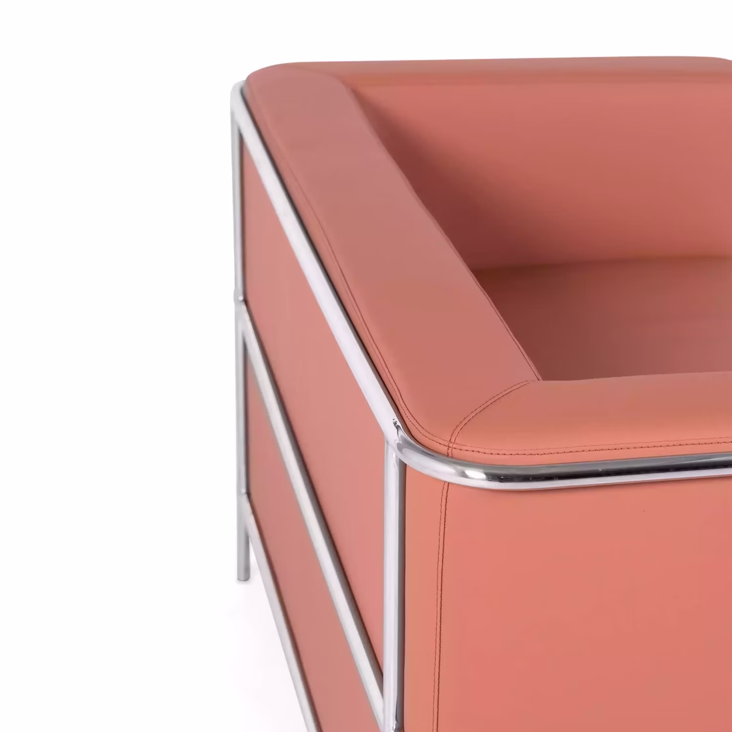 2-Sitzer-Sofa Torino aus Ökoleder und verchromtem Stahl 🛋️ - Mobelarium