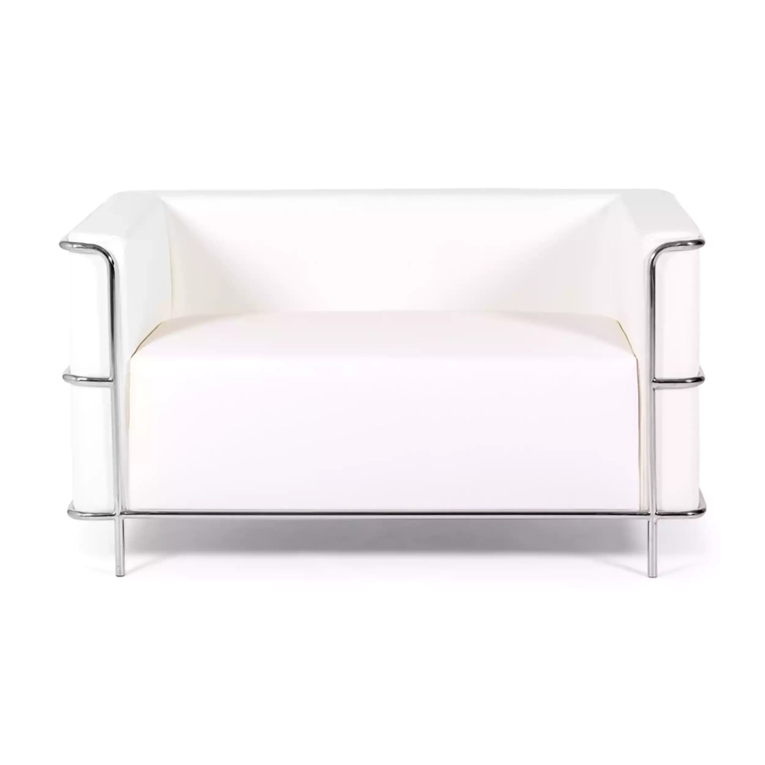 Canapé 2 places Torino en éco-cuir et acier chromé 🛋️ - Meubles Concept