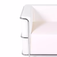 2-Sitzer-Sofa Torino aus Ökoleder und verchromtem Stahl 🛋️ - Mobelarium