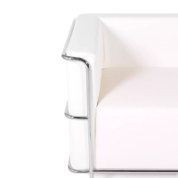 Canapé 2 places Torino en éco-cuir et acier chromé 🛋️ - Meubles Concept