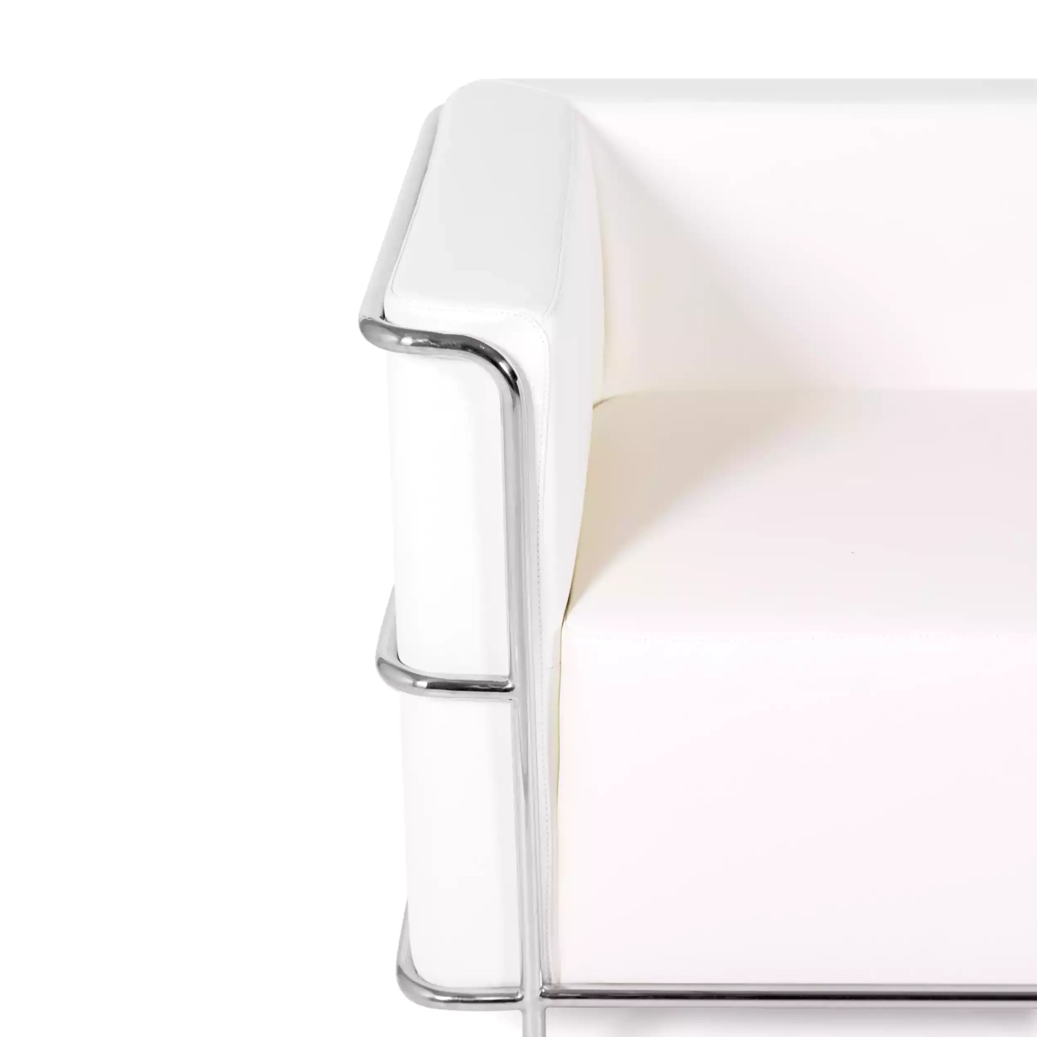 Torino 2 seater sofa in eco-leather and chromed steel 🛋️ - Mueble Design