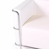 2-Sitzer-Sofa Torino aus Ökoleder und verchromtem Stahl 🛋️ - Mobelarium