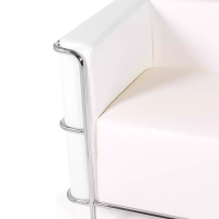 Sofá Torino 2 plazas en polipiel y acero cromado 🛋️ - Mueble Design