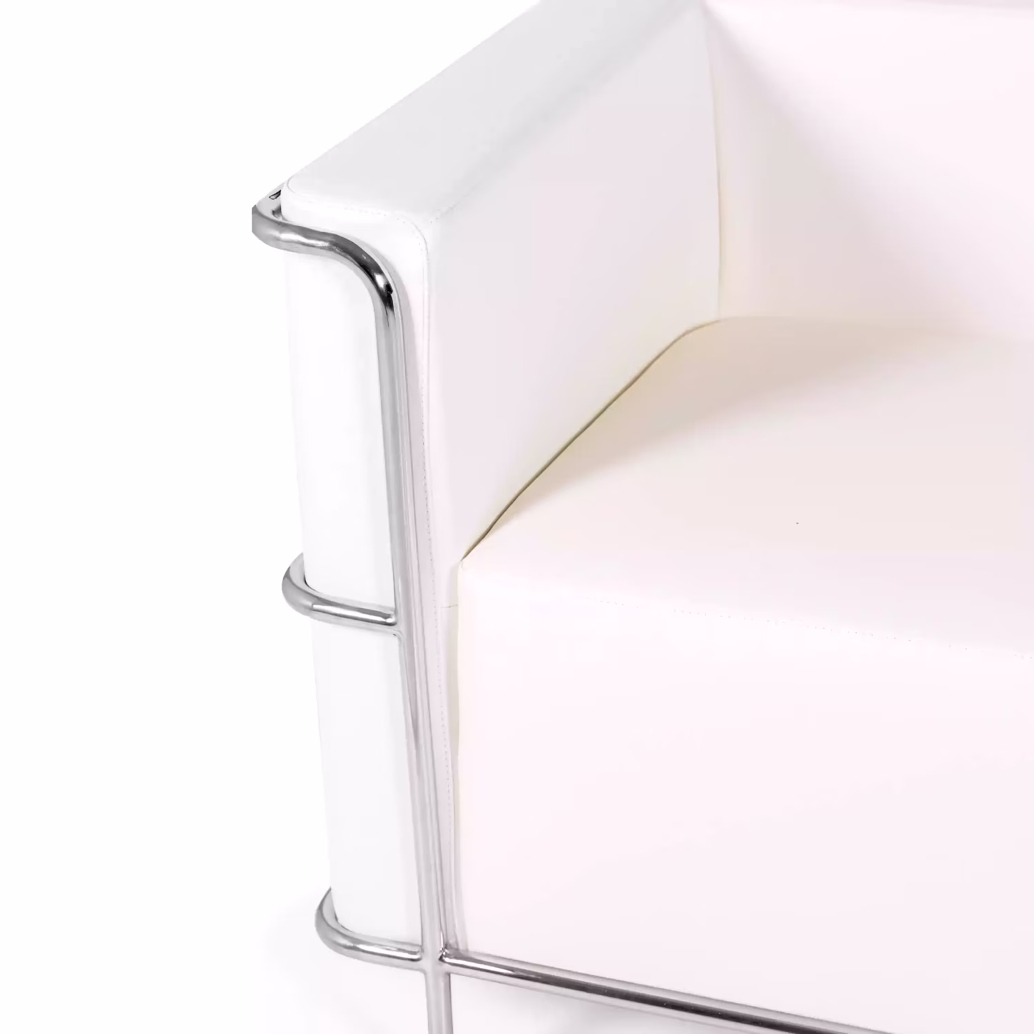 2-Sitzer-Sofa Torino aus Ökoleder und verchromtem Stahl 🛋️ - Mobelarium