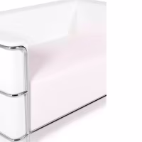2-Sitzer-Sofa Torino aus Ökoleder und verchromtem Stahl 🛋️ - Mobelarium