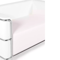 Canapé 2 places Torino en éco-cuir et acier chromé 🛋️ - Meubles Concept