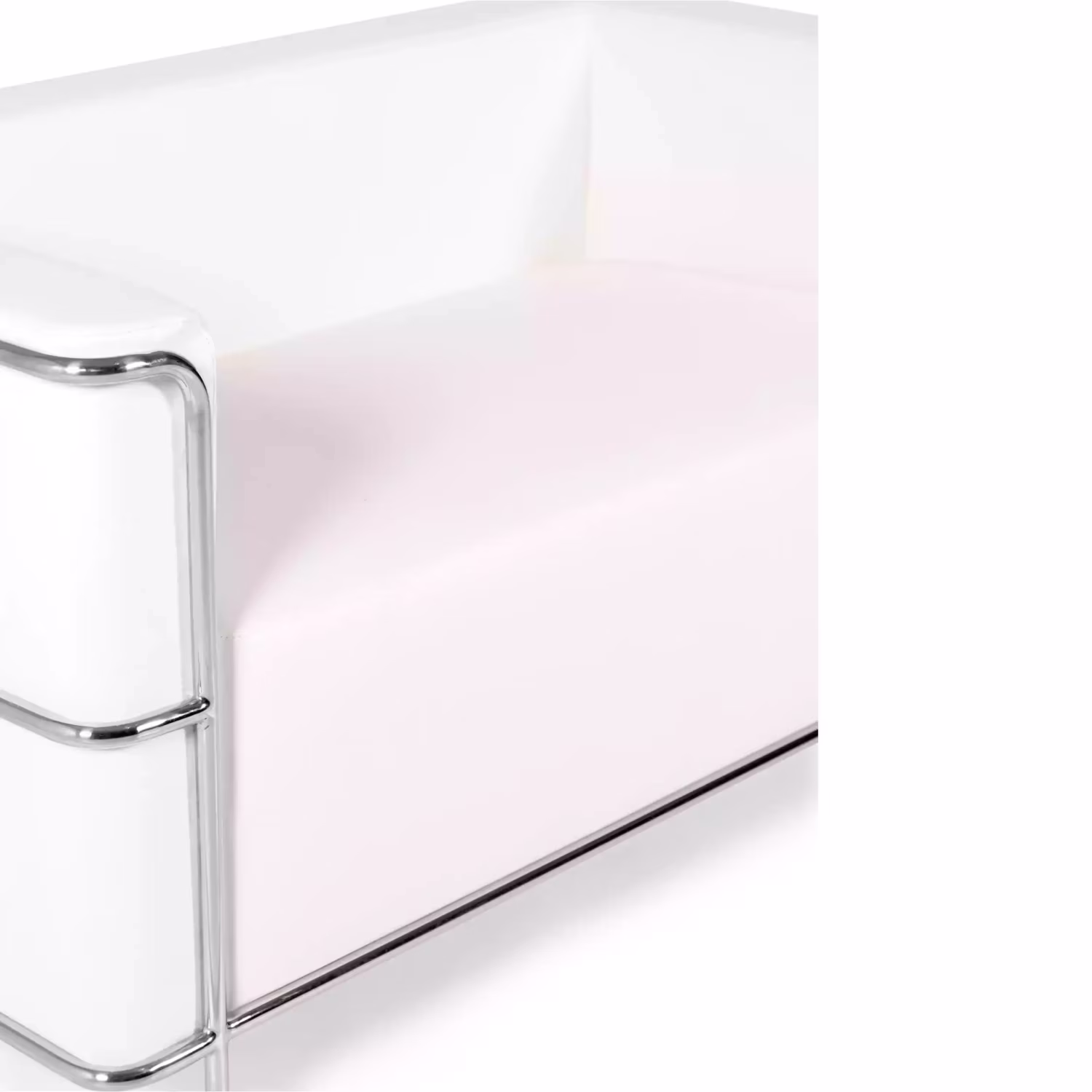2-Sitzer-Sofa Torino aus Ökoleder und verchromtem Stahl 🛋️ - Mobelarium