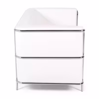 2-Sitzer-Sofa Torino aus Ökoleder und verchromtem Stahl 🛋️ - Mobelarium