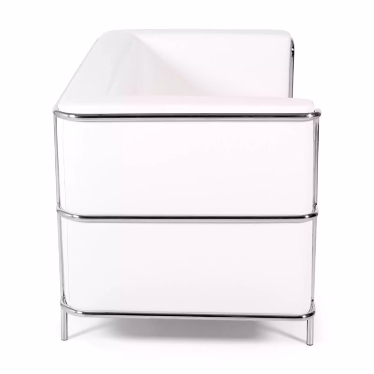 2-Sitzer-Sofa Torino aus Ökoleder und verchromtem Stahl 🛋️ - Mobelarium