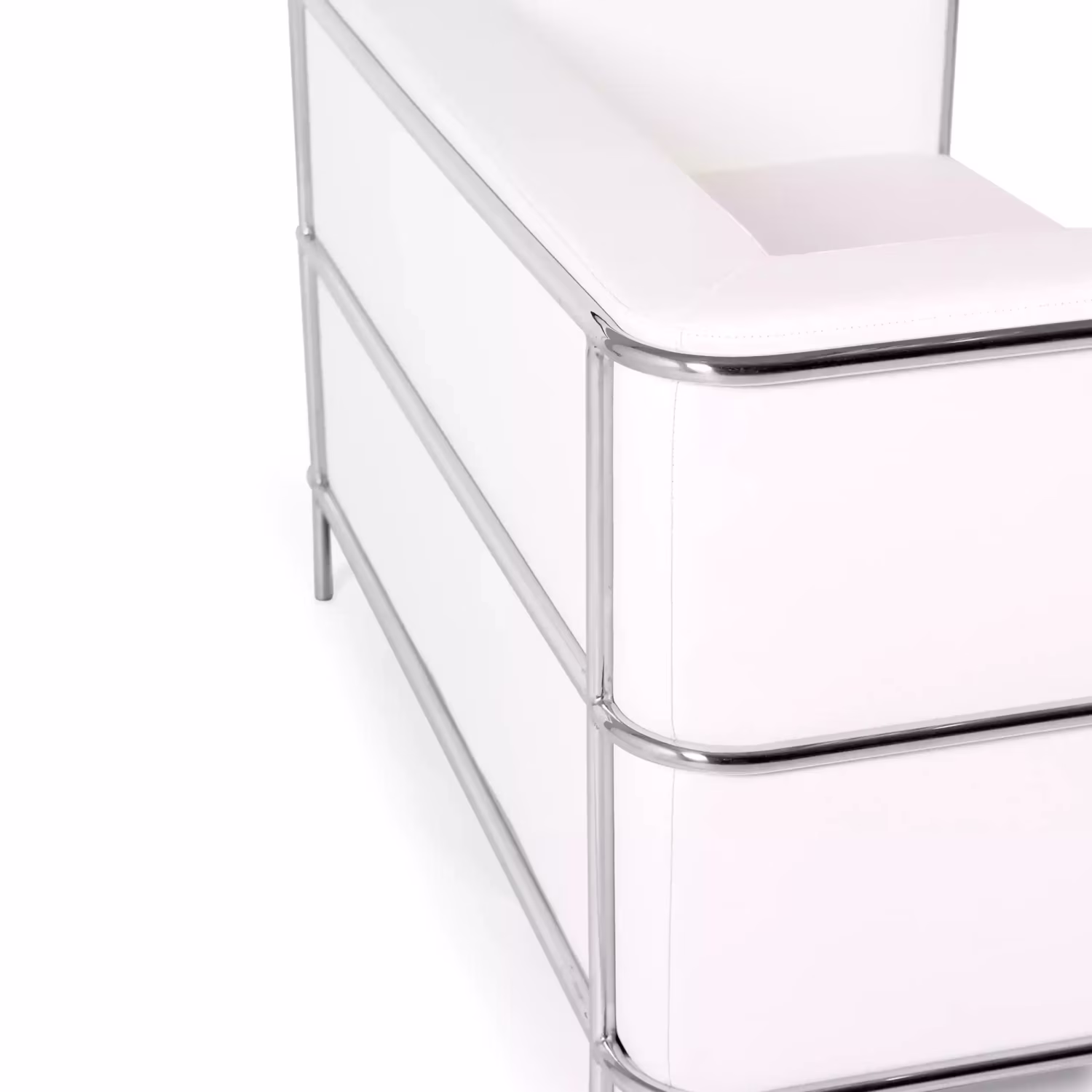 2-Sitzer-Sofa Torino aus Ökoleder und verchromtem Stahl 🛋️ - Mobelarium