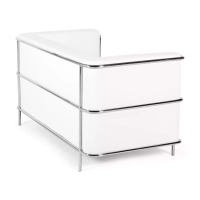 Sofá Torino de 2 lugares em couro ecológico e aço cromado 🛋️ - Mueble Design
