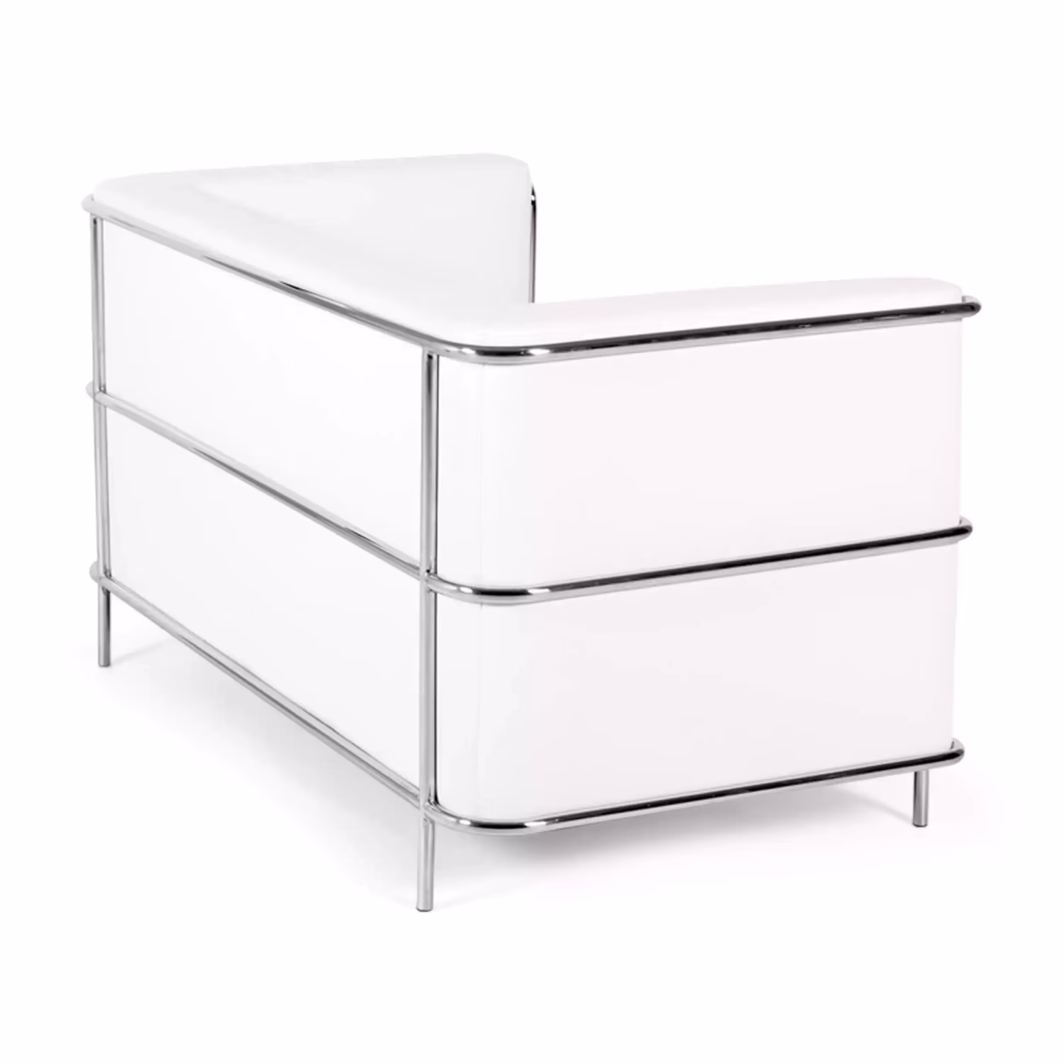 2-Sitzer-Sofa Torino aus Ökoleder und verchromtem Stahl 🛋️ - Mobelarium