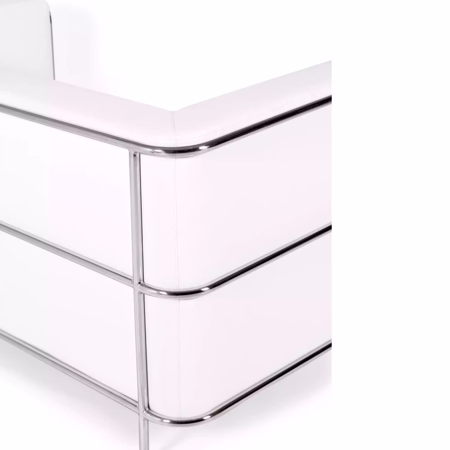 2-Sitzer-Sofa Torino aus Ökoleder und verchromtem Stahl 🛋️ - Mobelarium