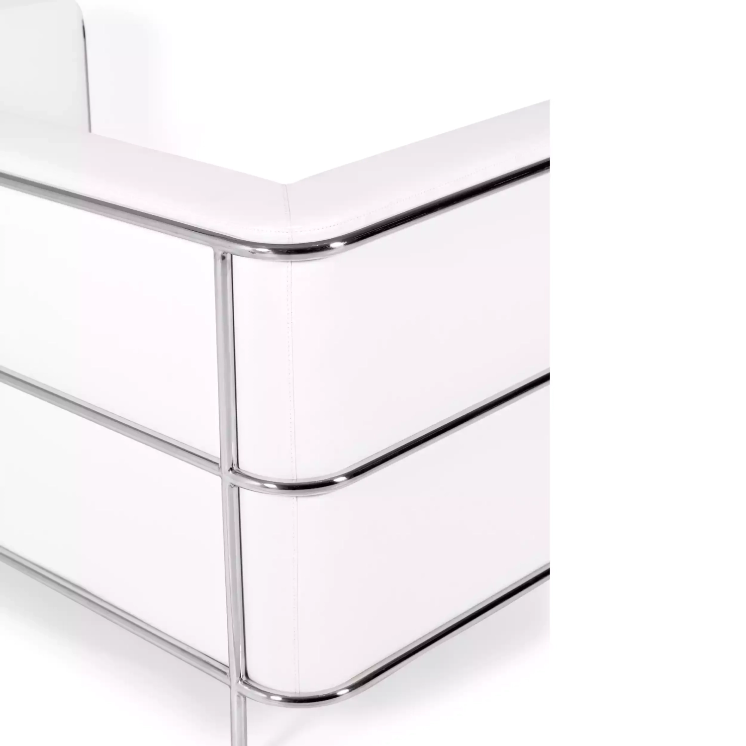 Sofá Torino 2 plazas en polipiel y acero cromado 🛋️ - Mueble Design