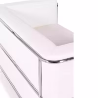 2-Sitzer-Sofa Torino aus Ökoleder und verchromtem Stahl 🛋️ - Mobelarium
