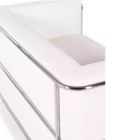 Dvoumístná pohovka Torino z ekokůže a chromované oceli 🛋️ - Mobelarium
