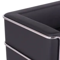 3-Sitzer Sofa Torino aus Ökoleder und verchromtem Stahl - Mobelarium