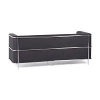 3-Sitzer Sofa Torino aus Ökoleder und verchromtem Stahl - Mobelarium