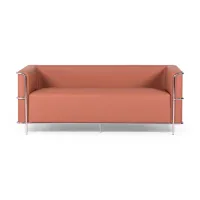 Torino 3-istuttava sohva ekotekonahkaa ja kromattua terästä - Mobelarium - Mobelarium