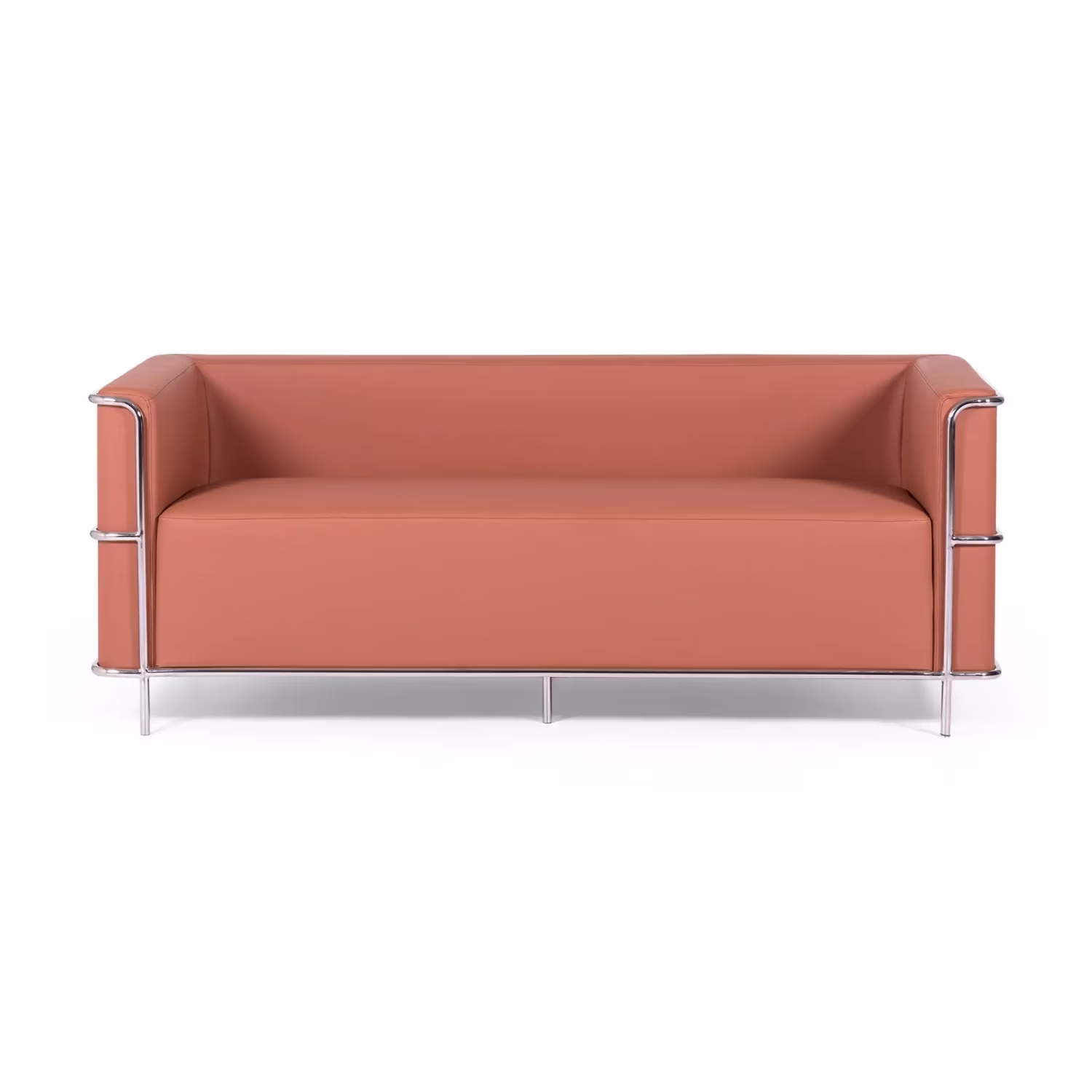 3-Sitzer Sofa Torino aus Ökoleder und verchromtem Stahl - Mobelarium