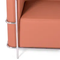 Torino 3-istuttava sohva ekotekonahkaa ja kromattua terästä - Mobelarium - Mobelarium