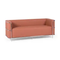 Torino 3-istuttava sohva ekotekonahkaa ja kromattua terästä - Mobelarium - Mobelarium