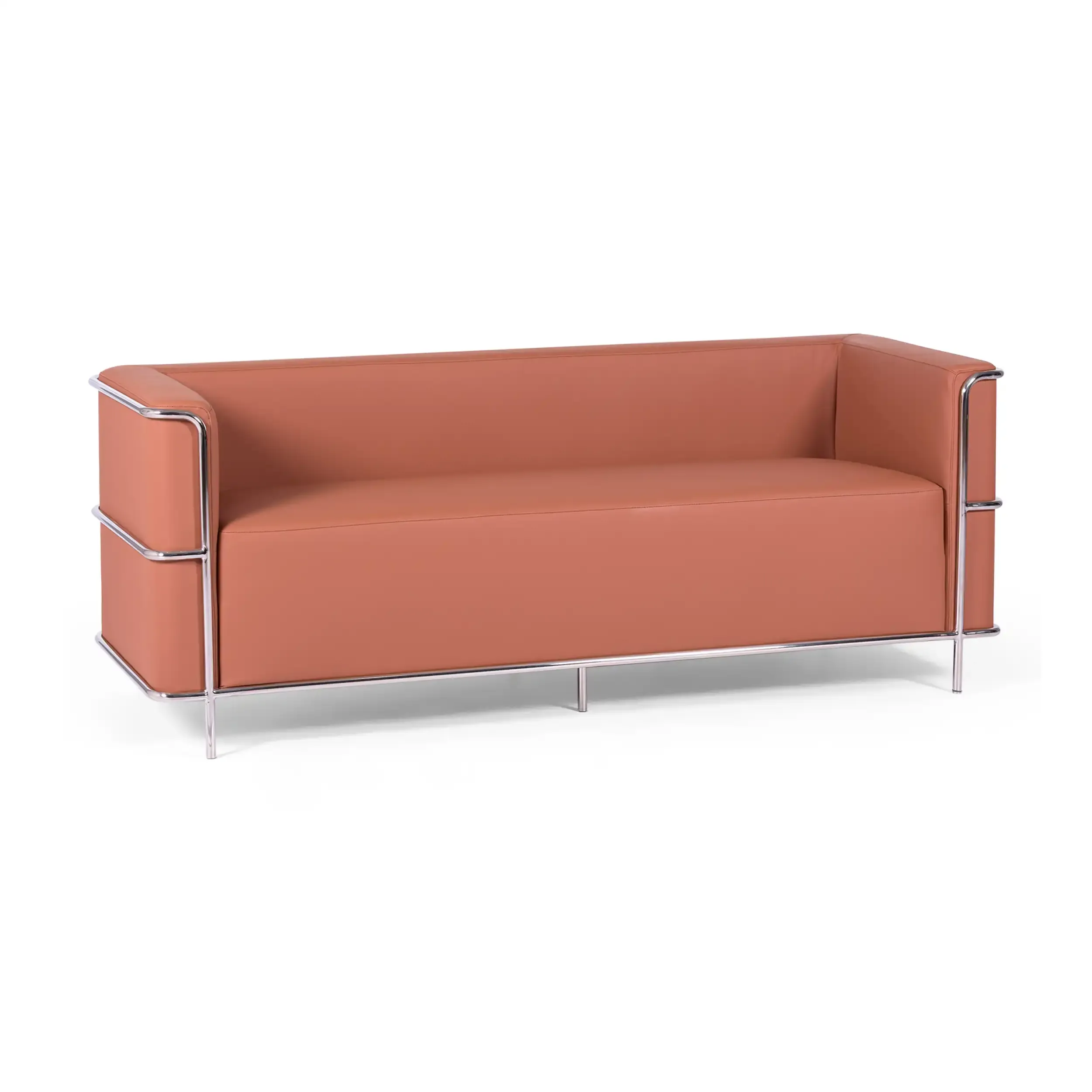 Torino 3-istuttava sohva ekotekonahkaa ja kromattua terästä - Mobelarium - Mobelarium