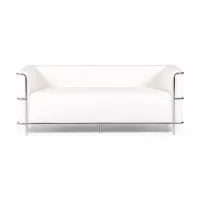 Torino 3-istuttava sohva ekotekonahkaa ja kromattua terästä - Mobelarium - Mobelarium