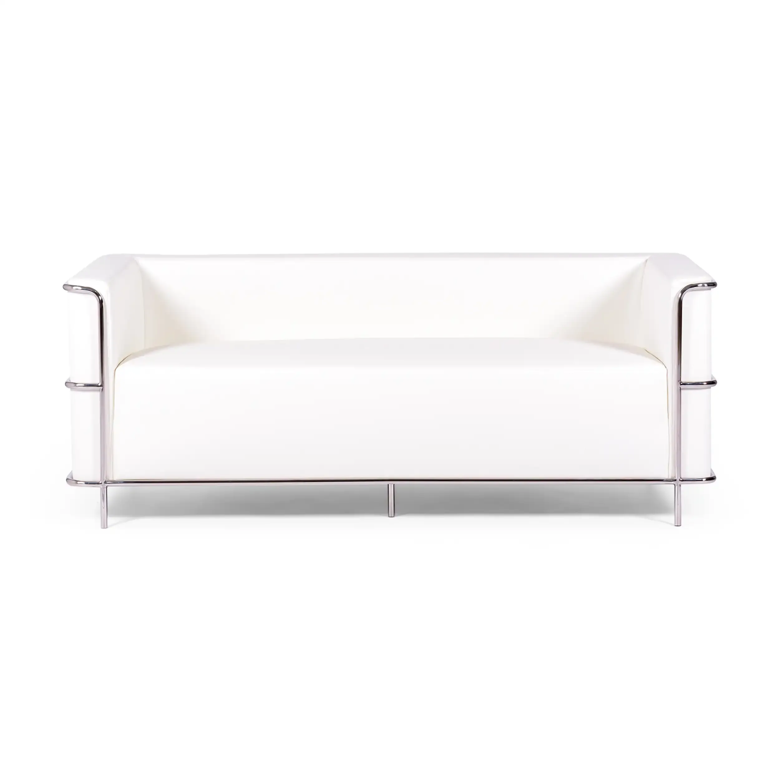 Torino 3-istuttava sohva ekotekonahkaa ja kromattua terästä - Mobelarium - Mobelarium