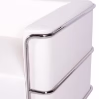 3-Sitzer Sofa Torino aus Ökoleder und verchromtem Stahl - Mobelarium