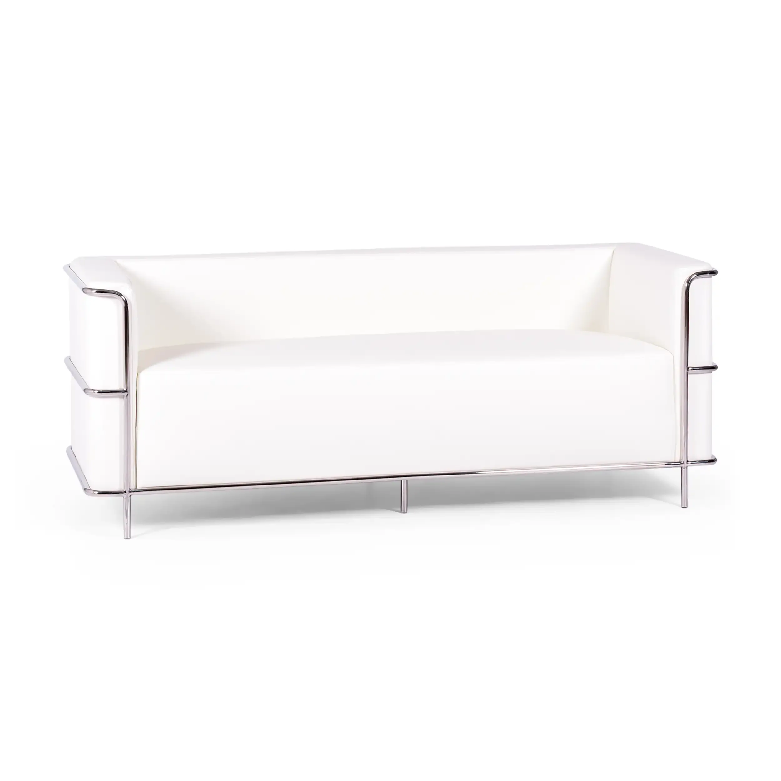 Torino 3-istuttava sohva ekotekonahkaa ja kromattua terästä - Mobelarium - Mobelarium