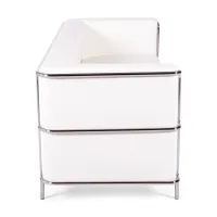 Torino 3-istuttava sohva ekotekonahkaa ja kromattua terästä - Mobelarium - Mobelarium