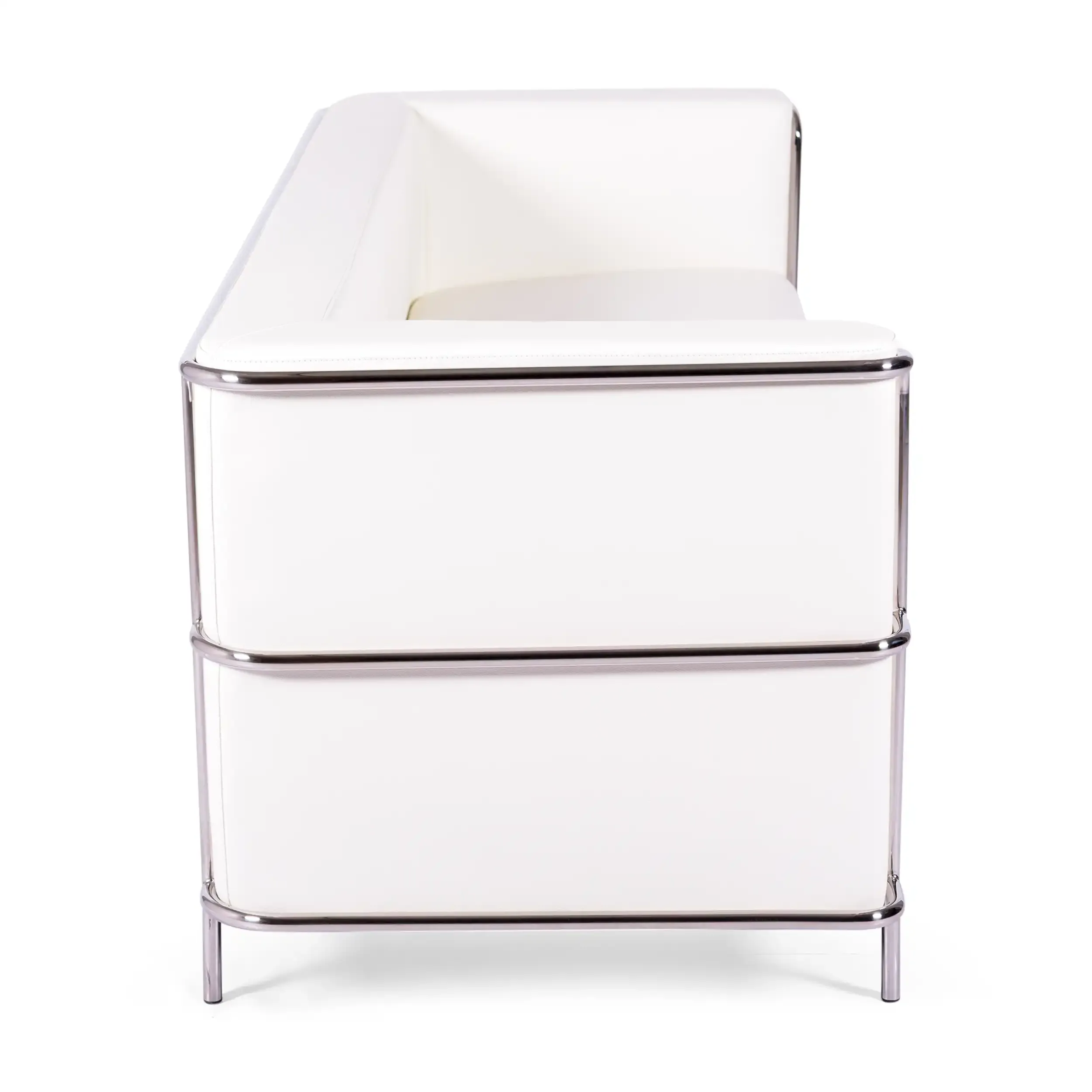 Torino 3-istuttava sohva ekotekonahkaa ja kromattua terästä - Mobelarium - Mobelarium