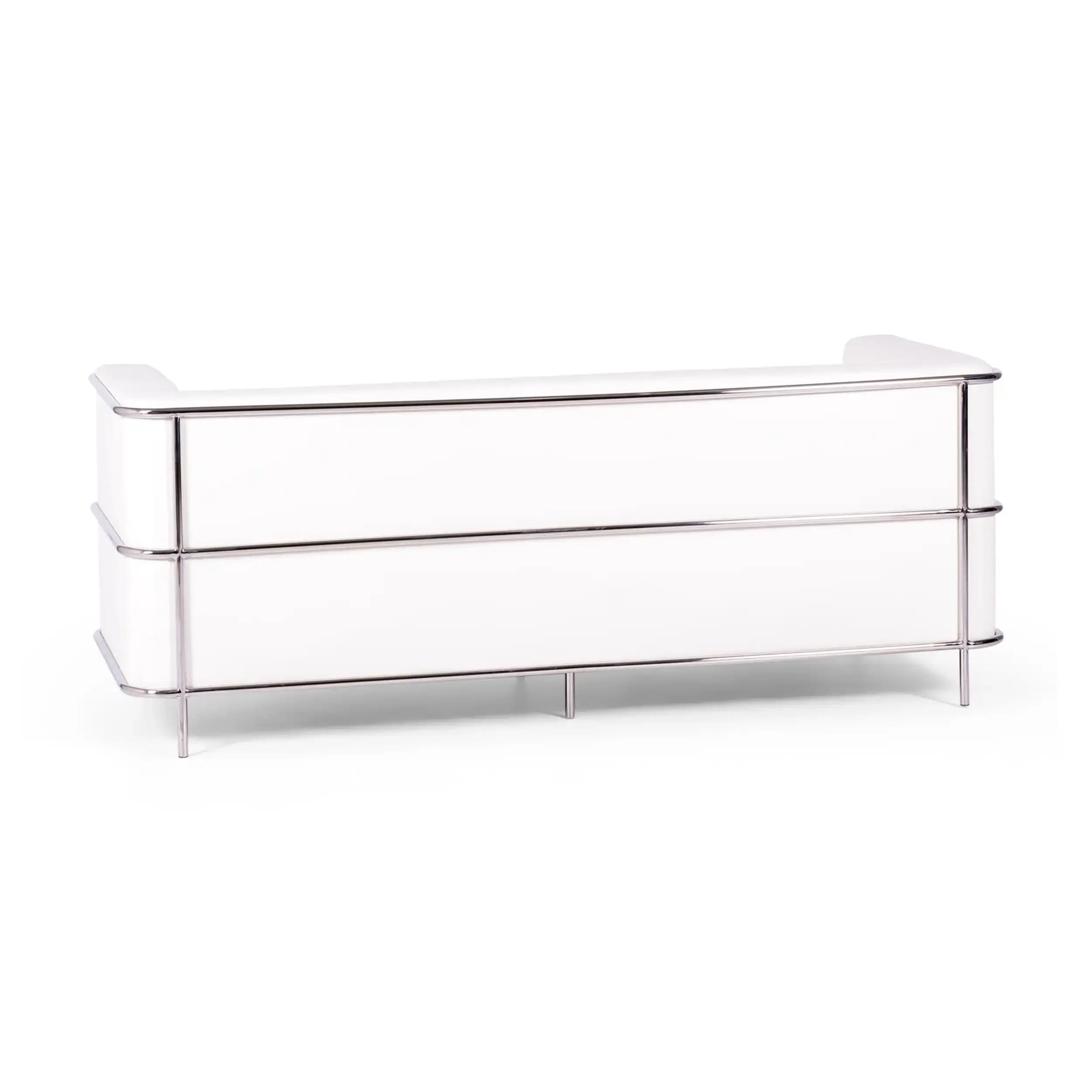 Torino 3-istuttava sohva ekotekonahkaa ja kromattua terästä - Mobelarium - Mobelarium