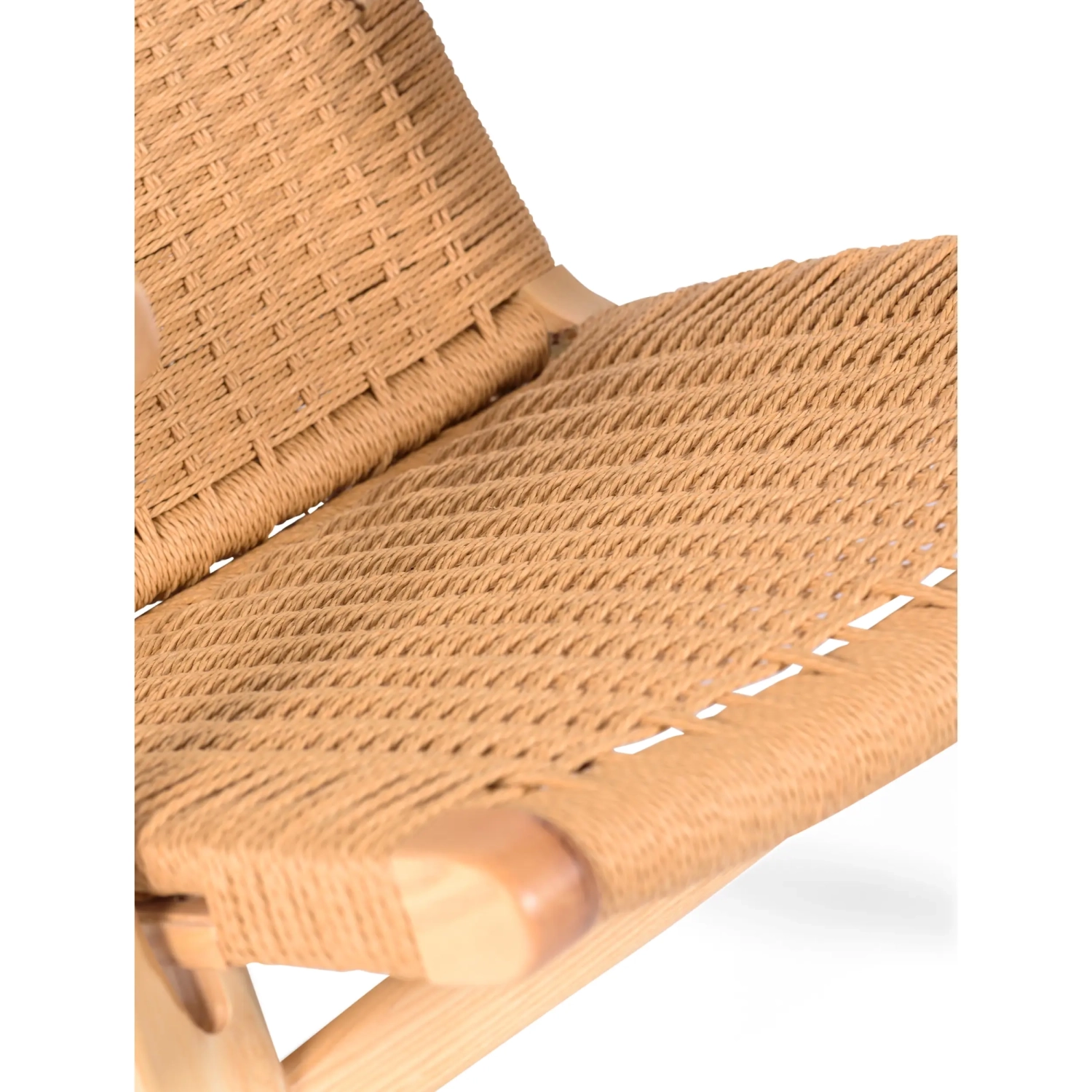 Poltrona Catani CH25 | Design scandinavo in frassino e corda naturale