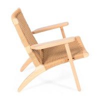 Fauteuil Catani CH25 | Scandinavisch ontwerp in essen en natuurlijk touw