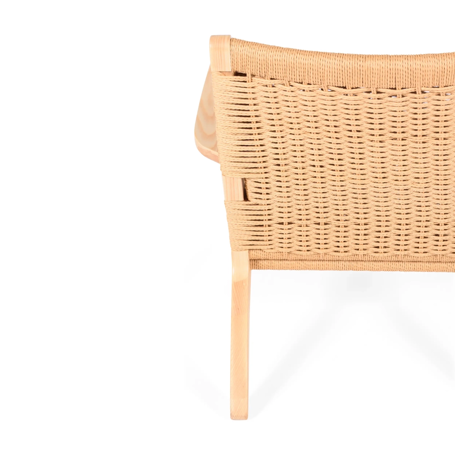 Poltrona Catani CH25 | Design scandinavo in frassino e corda naturale