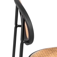 Silla Preston retro en ratán natural – Diseño y calidez - Mueble Design