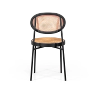 Chaise rétro Preston en rotin naturel - Design et chaleur - Meubles Concept