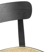 Tours stol i ask och rotting - Skandinavien och naturlig stil - Mobelarium