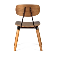 Chaise Copine en bois de noyer | Industriel rétro design - Meubles Concept