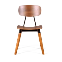 Copine stoel in walnotenhout | Industrieel retro design - Designmeubels Mobelarium