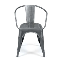 Chaise en métal Bistro avec accoudoirs - Empilable et robuste Meubles Concept