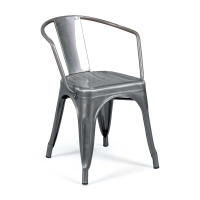 Replika av Tolix-stolens design med armstöd